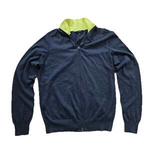 VALENTINO Red Cardigan Men's Zip Up Long Sleeve Full Zip Black Size XL A001787